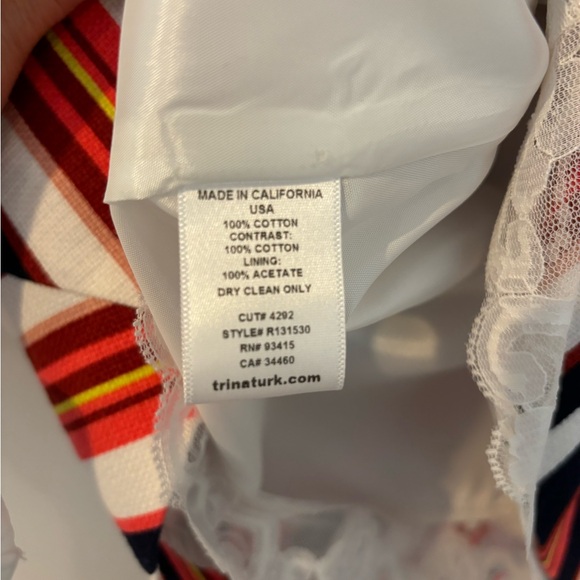 Trina Turk Chevron Striped Sheath Dress Size 8 - Picture 7 of 8